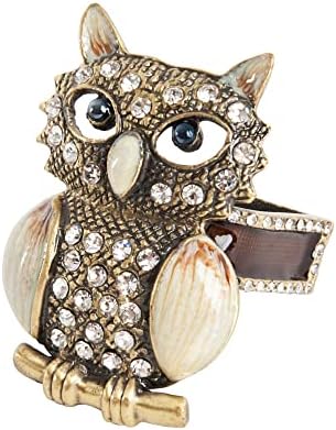 Saro Lifestyle Collection Owl Nabines Rings, 1.5 , Bronze