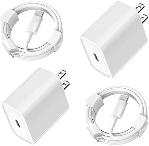 2 pacote iPhone Super Fast Charger 【Apple MFI certificado】 20W Rapid Wall Carreger Block PD Adaptador USB C Para um cabo de raios com cabo de carregamento rápido de 6 pés compatível com o iPhone 14/12/12/11/pro max/xs xr/Plus
