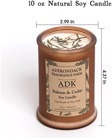 ADK BALSAM FIR perfumado aromaterapia de soja natural vela, casa de vidro com aroma de vidro relaxante, mais de 48 horas de tempo
