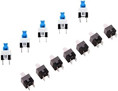 Voiv 10pcs 6 pinos PCB Touch Touch Push Buttern Switch Auto -bloqueio DPDT Micro Power Switches 7mmx7mm 7*7mm 8x8mm