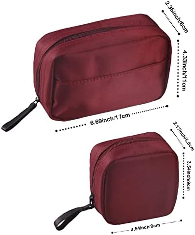 Dsdfidn Makeup Bag Bag Cosmético Bag de Viagem de Viagem Cosmética de Make Up Organizador à prova d'água Acessórios de bolsa de viagem à prova d'água para mulheres e meninas vermelhas