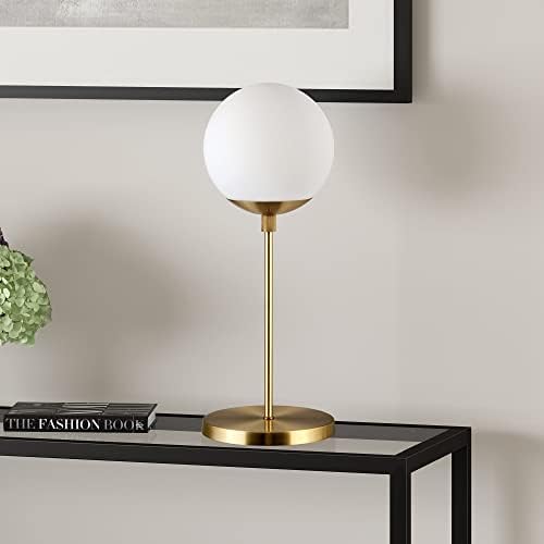 DXSE meados do século Modern Stem and Globe Metal Table Lamp, níquel