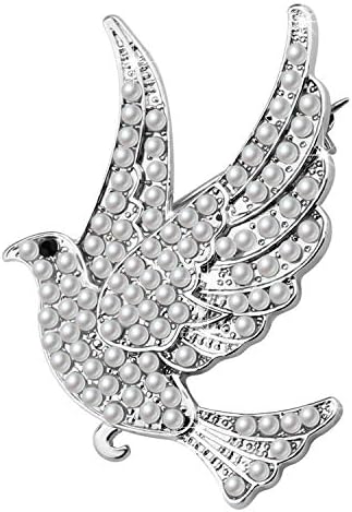 Cenwa Zeta Dove Rhinestone Broche Pin Sorority Jewelry Gift for Fim Women