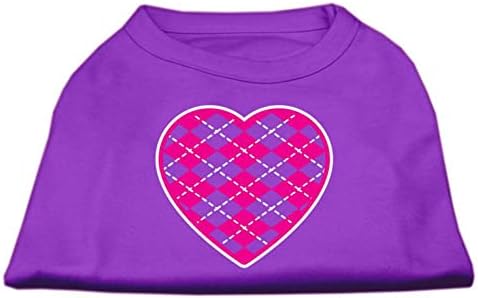 Mirage Pet Products Argyle Heart Pink Screen Print camisa roxa xxxl