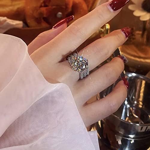 2023 Novo super flash moissanite anel em forma de anéis de noivado para mulheres moissanite anéis de noivado Twisted