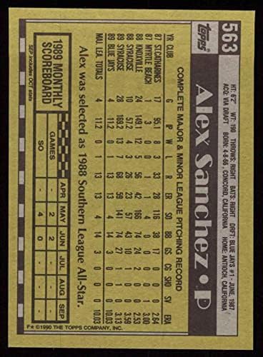 1990 Topps # 563 Alex Sanchez Toronto Blue Jays NM/MT Blue Jays