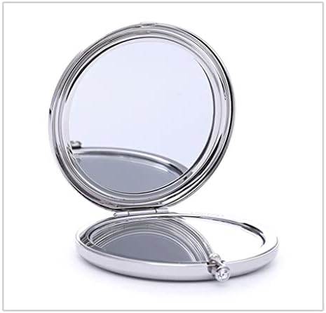 Espelho de maquiagem redondo de prata wodmb