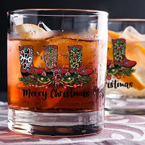 Contos tostados Feliz Christmas Bulb Christmas Drinkings | 11 Oz Bourbon Whisky Rock Glass | Romance de degustação de uísque de