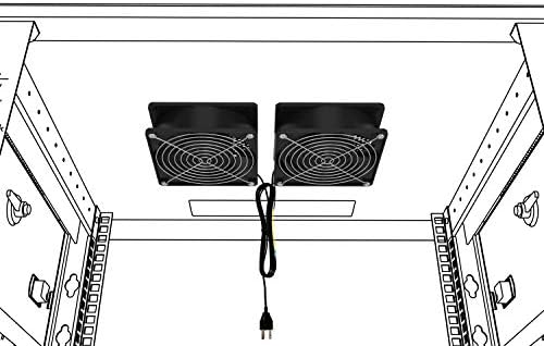 Pares de ventilador de gabinete de rede de fãs de montagem de rack de teto ultra calmo Fãs de muffin 120mm 4in Nível de ruído