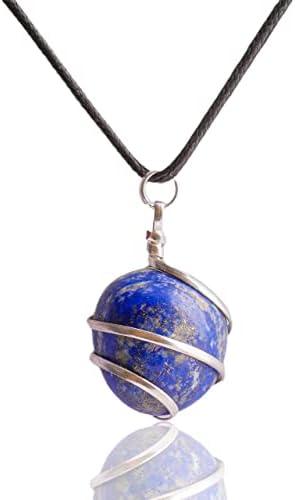 Quipsa Lapis Lazuli Colar de cura de cristal - Proteção Cleanser de energia negativa Chakra Chakra Zodiac CHEGING CHARM AUTRABILIDADE