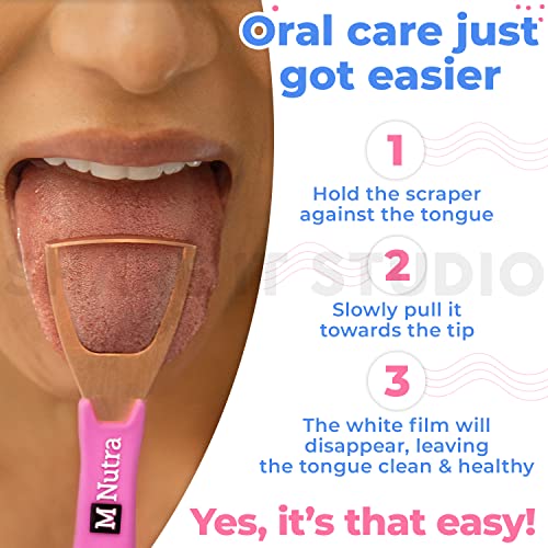 Raspador de língua - ferramenta de higiene dental, aço inoxidável - alça de silicone que não limpador de boca de cobre - ajuda a lutar contra o mau hálito - acessórios profissionais de cuidados bucais