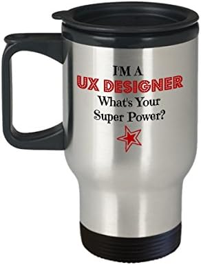 Melhores presentes para UX Designer Travel Caneca Super Power