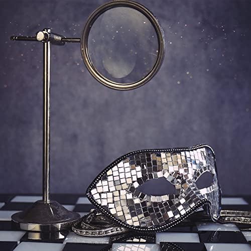 Pllieay 4320pcs prata auto adesiva Mosaico espelho telhas para artesanato, mosaico quadrado de espelho de vidro real para adesivos de bola de discoteca, decoração doméstica
