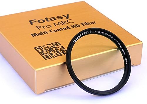 Fotasy 49mm Ultra Slim UV Protection Photography Filter, Nano Coatings MRC Multi Resistant Coating Oil Water Scratch, 16 camadas Filtro UV de 49 mm com várias camadas