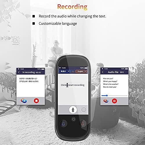 ZCMEB NOVO 117 Hot Smart Translator Instant Voice Photo Support Suporte offline de 2,4 polegadas Tela de imprensa tradutora multi-linguagem