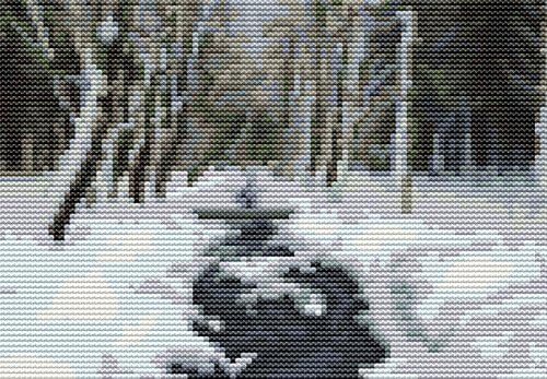 Woodland Winter Counted Cross Stitch Kit pela Orcraphics