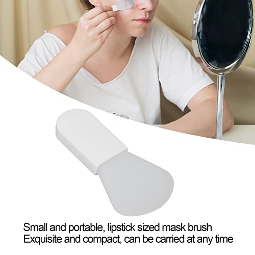 Brilhos de máscara de silicone de 10pcs, mini -alça curta Aplicador de lama portátil Máscara facial da ferramenta de beleza de silicone macia máscara de lama Ferramentas de escova de aplicativos, branco