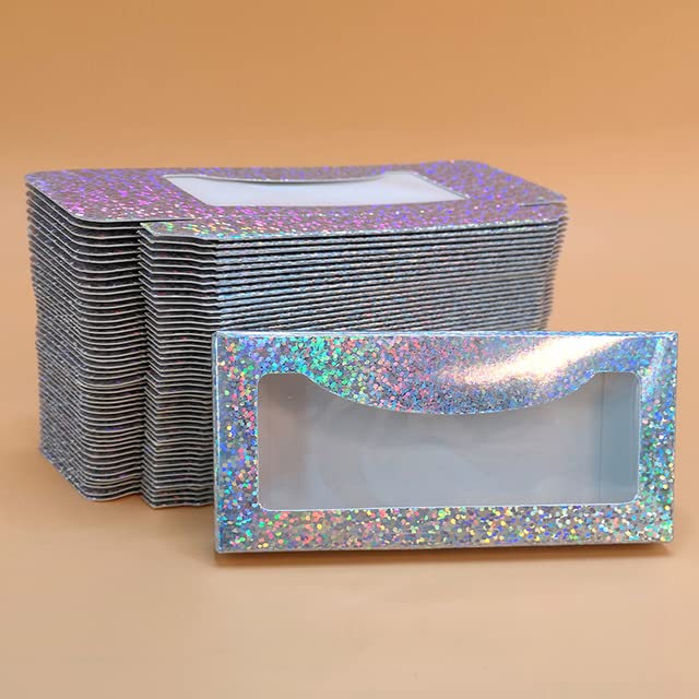 Pacote de caixa de cílios 100 pcs 3d cílios em massa embalagens vazias de 25 mm papel falso, 14,20 pcs