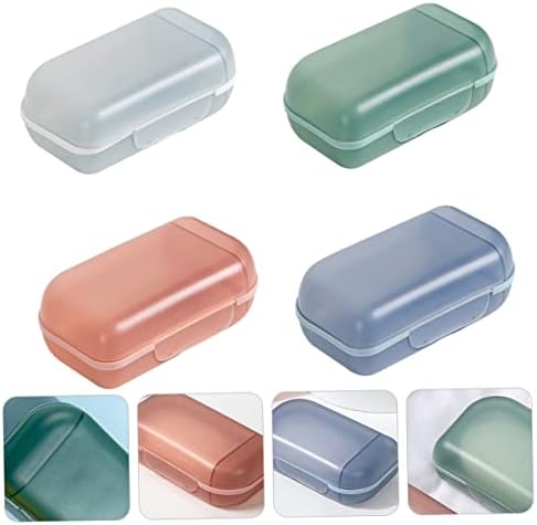 Valiclud Travel Soap Box Recipiente com Mini Sabões de Tampa Mini recipientes com tampas de armazenamento Camping Camping Material