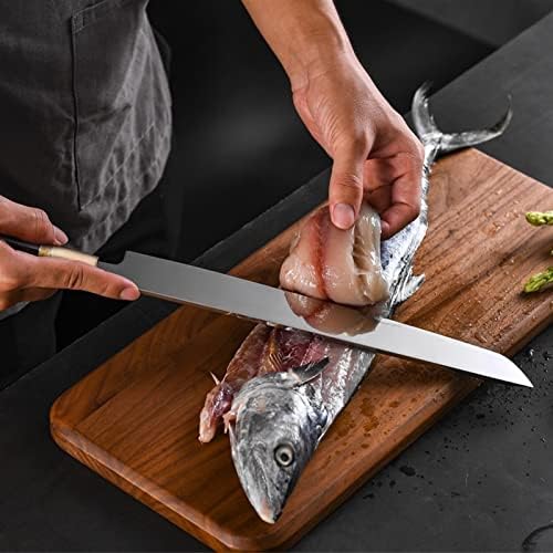 Bvsljlksjg de 11 polegadas de salmão faca VG10 damasco aço japonês chef sashimi facas utilidade de cuteira peixe yanagiba sushi