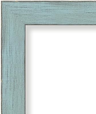 Amanti Art emoldurado quadro magnético, meio rústico azul -céu - 27 x 15 polegadas
