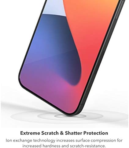 ZAGG InvisibleShield Glass Elite Screen Protector - Feito para iPhone 12 Pro Max - Tela amigável de casos - Proteção de impacto e