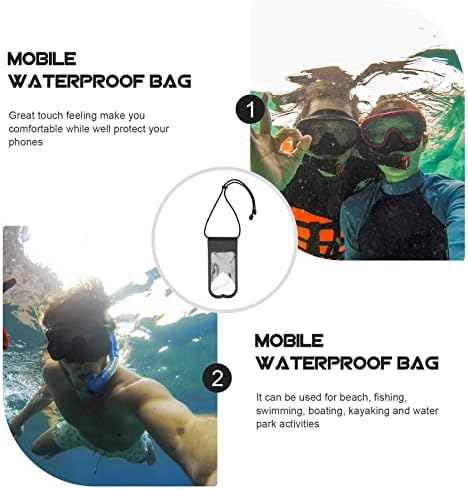 Inoomp 2pcs transparente bolsa touch toque saco de celular sensível a mergulho para nadar em esportes aquáticos de primavera quente