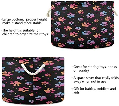 Cesta de cesta de corda de algodão kigai impressão de cesto de armazenamento grande para brinquedos cestas de lavanderia para bebês