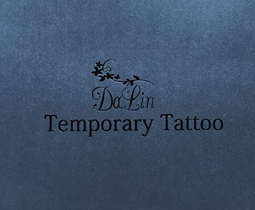 Dalin 4 folhas Tatuagens temporárias para homens Coleção de flores para homens