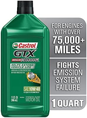 CASTROL 06460 GTX 10W -40 Óleo de motor de alta quilometragem - 1 litro,