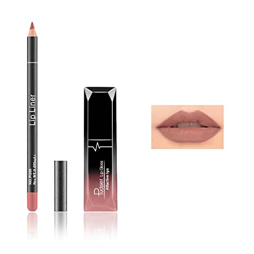 Conjunto de brilho de cor de 12 cores7.5ml faz compressão antiaderente de lips não desbotada de fade de lipstick de modificação