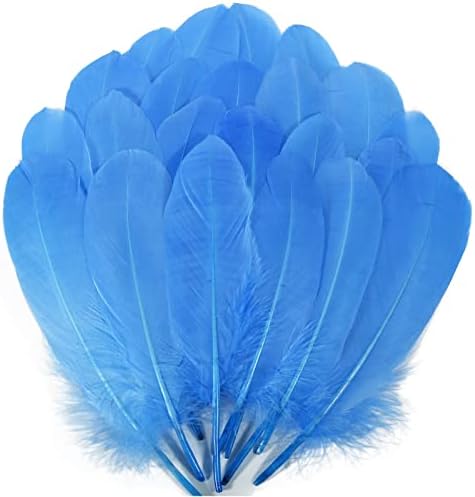 THARAHT 120pcs penas de ganso azul-céu Bulk natural de 6 a 8 polegadas 15-20cm para artesanato Diy Cosplay Party Wedding Halloween