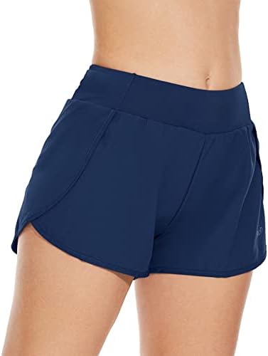 Shorts atléticos de estrela do século para mulheres shorts femininos de cintura alta com bolsos Mulheres rápidas secas correndo