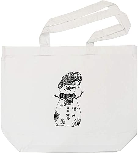 Azeeda 'Decated Snowman' sacola de compras para vida