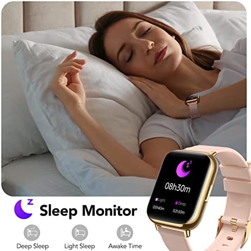 Parsonver Smart Watch for Women, 1,69 SmartWatch para telefones Android e Relógio de fitness à prova d'água IP68 compatível com iPhone