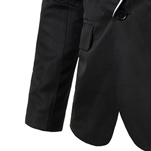 Men's Casual Slim Fit Sport Casat Solid One Button entalhou com capa de lapela de lapela