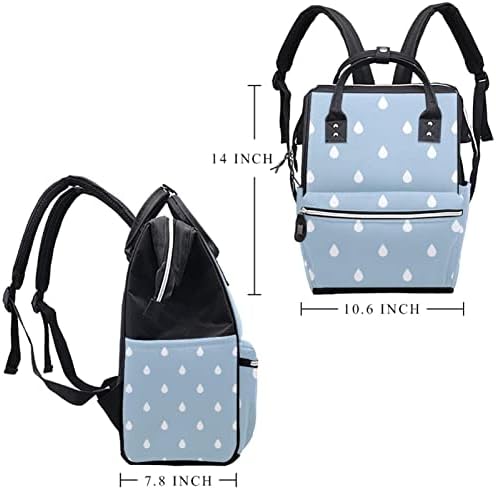 Mochila VBFOFBV Backpack, grandes sacolas unissex, pacote de viagens multiuso para os pais, japoneses simples de chuva azul