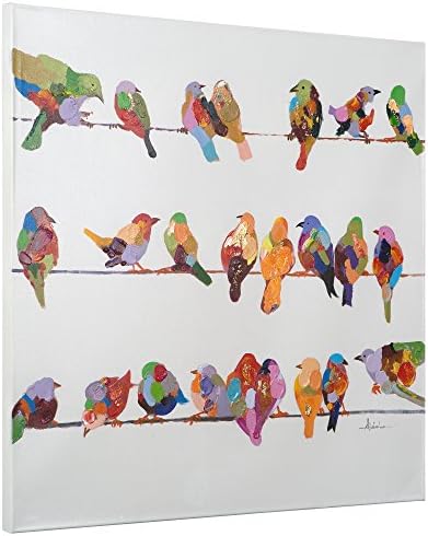 Yosemite Decor de casa ArtAcc0148 Birds em uma pintura acrílica Wire II, 36 polegadas