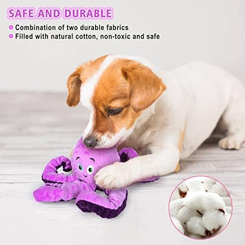 Buypow Dog Toys for Large Dog - Plush Tough Plush Squeaky Medium & Small Dog Toys - Brinquedos de cachorro de pelúcia de pelúcia duráveis