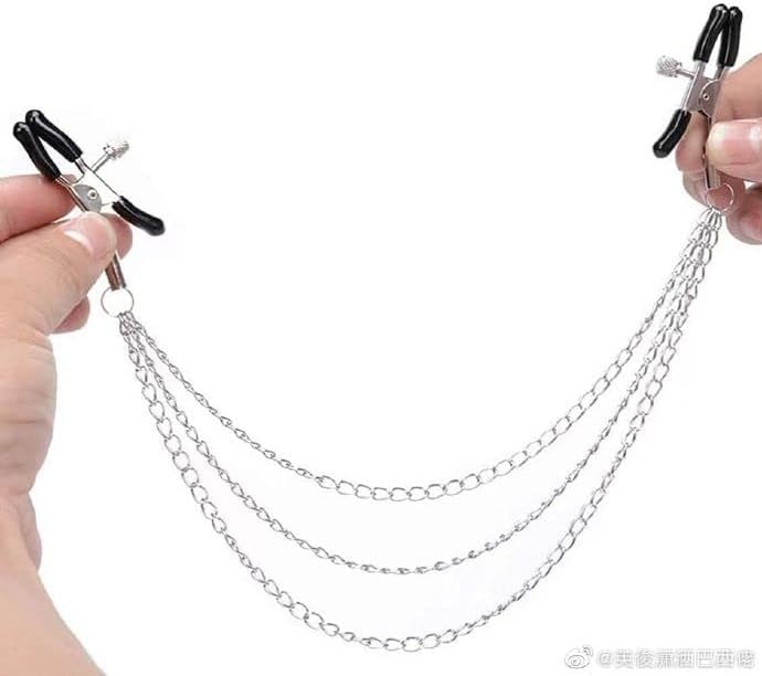 Grampos de mamilo ttj clipes de mamilo ajustável sem piercing com corrente em grampos de jóias para mulheres S1