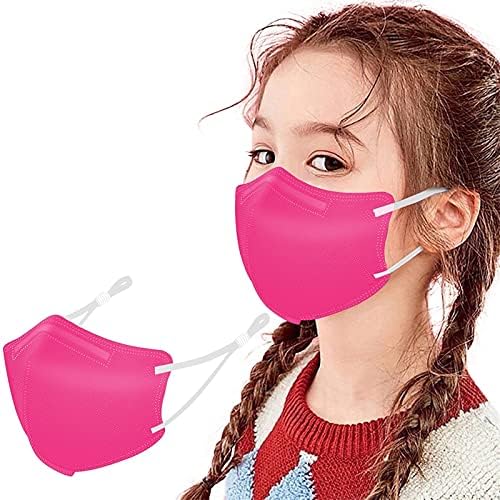JMETRIE 20pc Kids 5 camadas descartáveis ​​máscara com loop de orelha ajustável, proteção ao ar livre máscara respirável