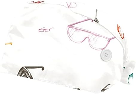 Niaocpwy vintage retro borboleta rosa padrão ajuste amarra para trás chapéus unissex, tampas de trabalho com botões e banda de
