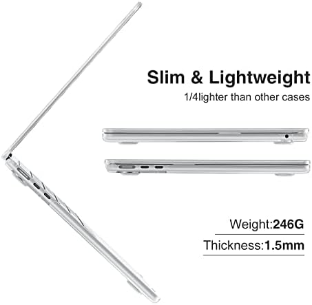 Eoocoo Compatível com o novo MacBook Air 13,6 polegadas estojo 2022 2023 Liberação A2681 M2 CHIP com tela Retina, estojo de casca