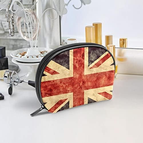 Union Jack Jack vintage uk bandeira saco de maquiagem de viagem grande fofo zíper portátil bolsa de maquiagem de bolsas para mulheres