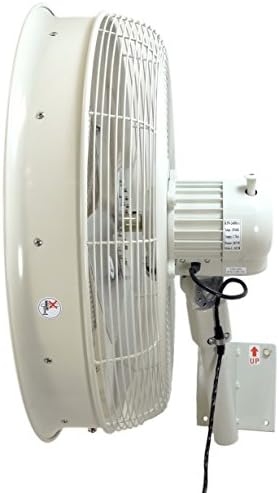 Ventilador com classificação externa montada na parede oscilante hidromista, controle de cordão de 3 velocidades, lâmina de ventilador