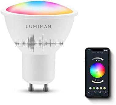 Lumiman Smart Gu10 Spotlight Bulb, Sync Sync, RGBCW Bulbos de mudança de cor, trabalha com Alexa e Assistant do Google, Smart WiFi