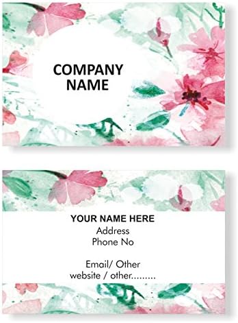 Projete seu próprio cartão de visita personalizado Design floral cartão de visita-Front Back-110 lbs-Thick Paper