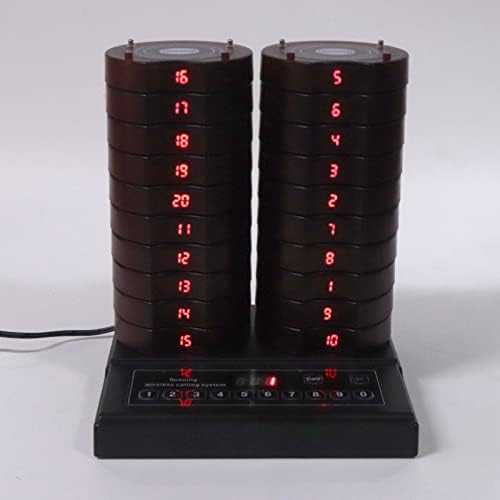 Sistema de chamadas sem fio Ashata, transmissor de chave de chamada de 20 canais, 20 botões de chamada Sistema profissional de pager para restaurantes para enfermeiro Hospital Hotel