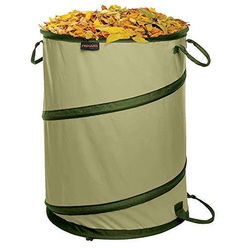 Fiskars Kangaroo Bolsa de jardim dobrável - Ganhoto de 30 galões e bolsa de folhas - Contêiner para Cuidados e Jardinagem