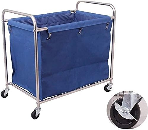Carrinho de classificação de lavanderia com rodas rolantes - carrinho de serviço de hotel poartável com sacolas, 200 kg de
